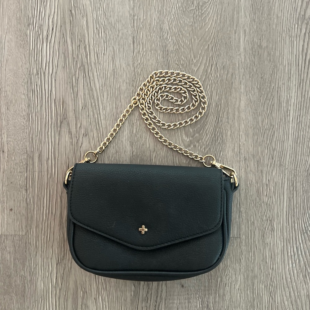 Elegant Black Leather Crossbody Bag
